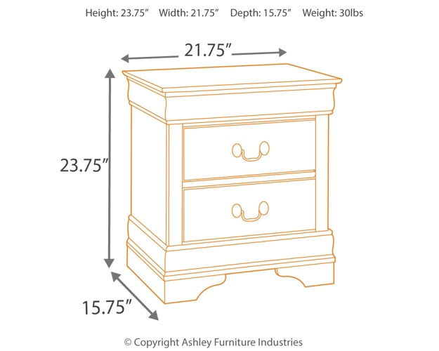 Alisdair Sleigh Bed With Mirrored Dresser, Chest And Nightstand