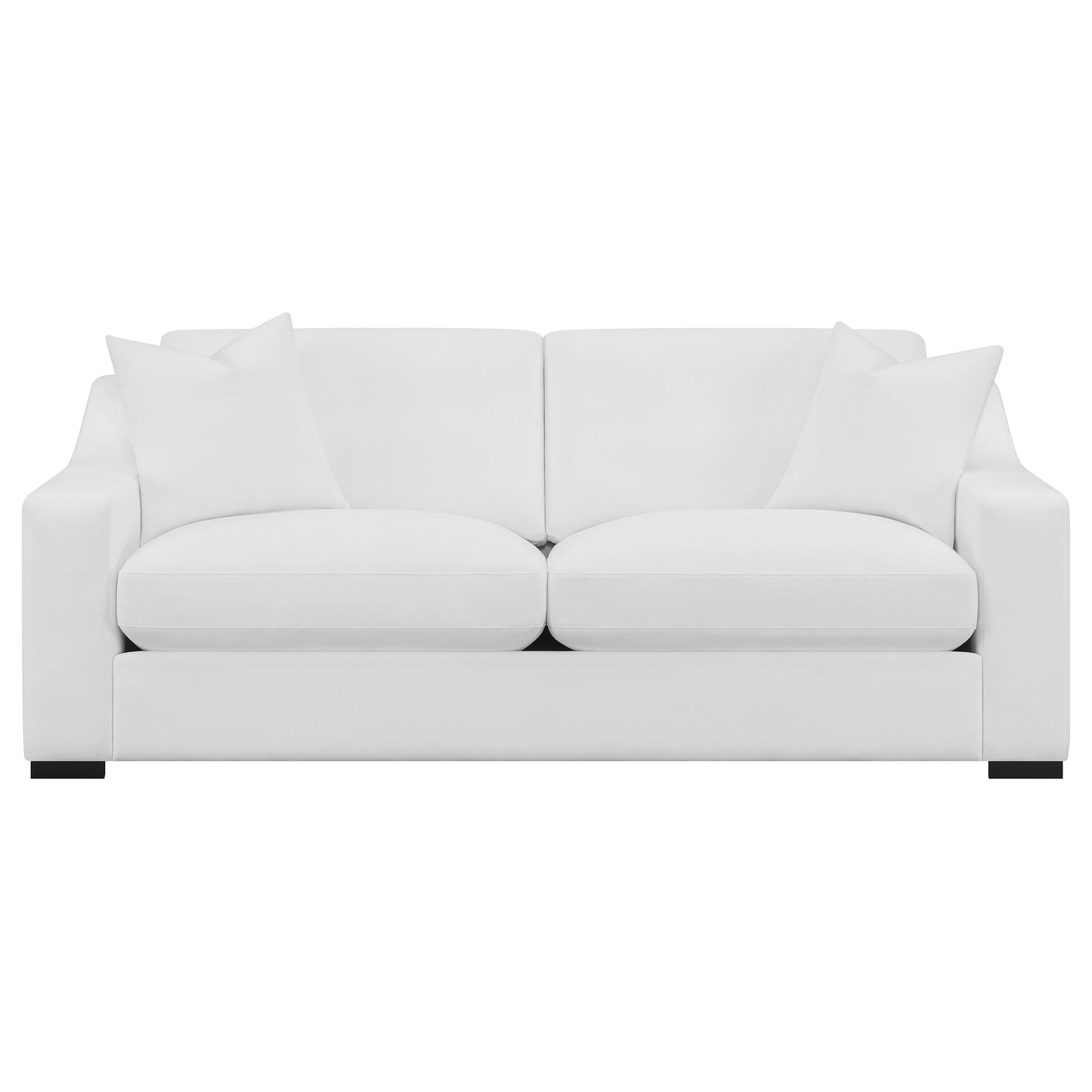 Ashlyn 3-piece Upholstered Sloped Arms Living Room Set White