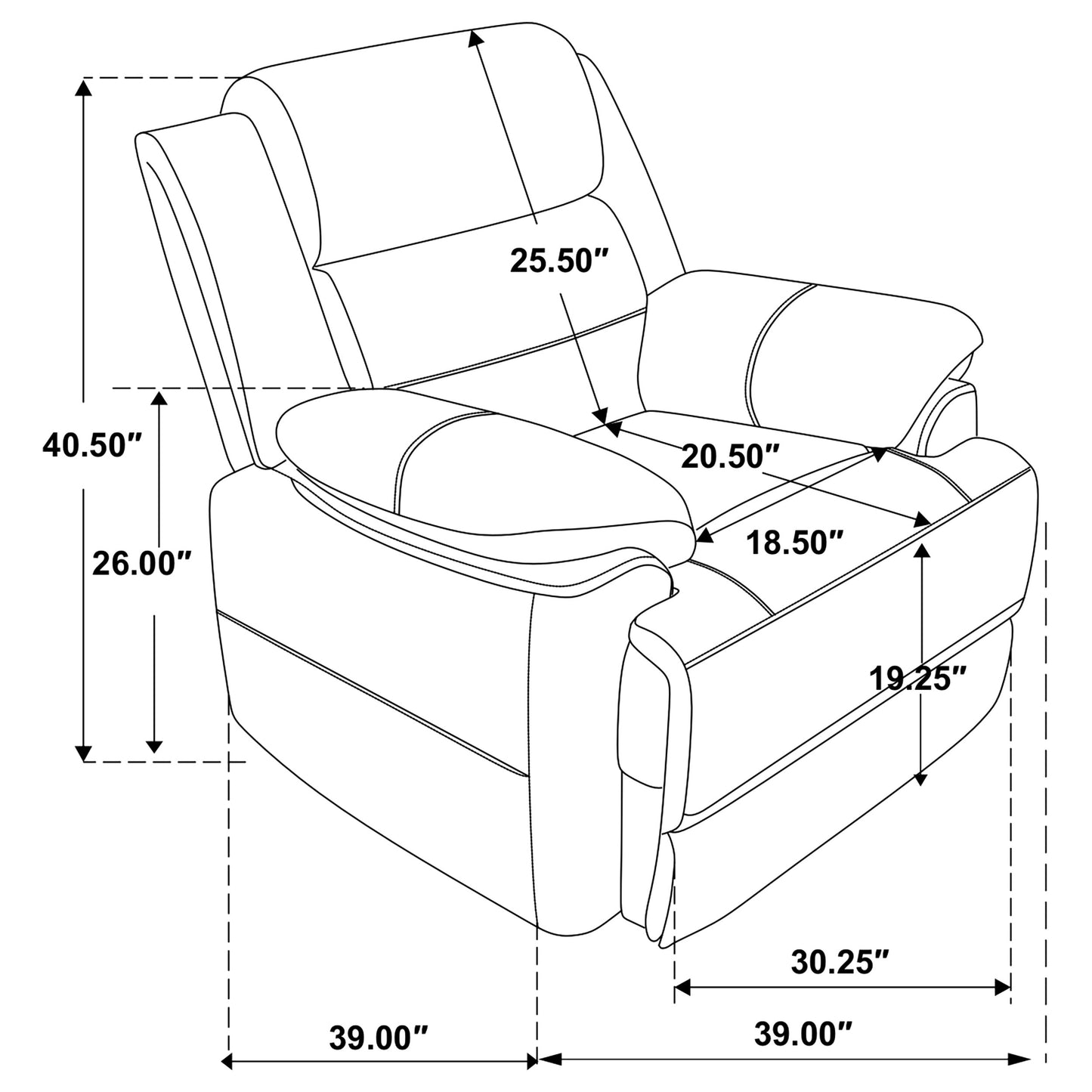 Ellington Upholstered Padded Arm Accent Chair Dark Brown