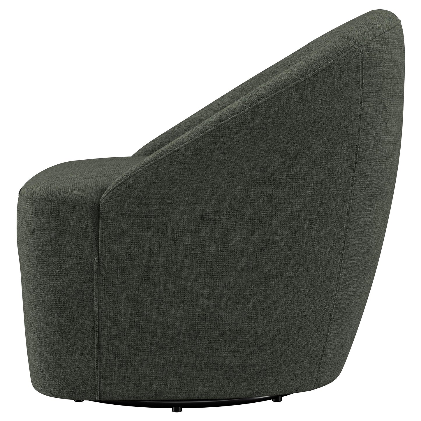 Leon Upholstered Accent Swivel Barrel Chair Hunter Green