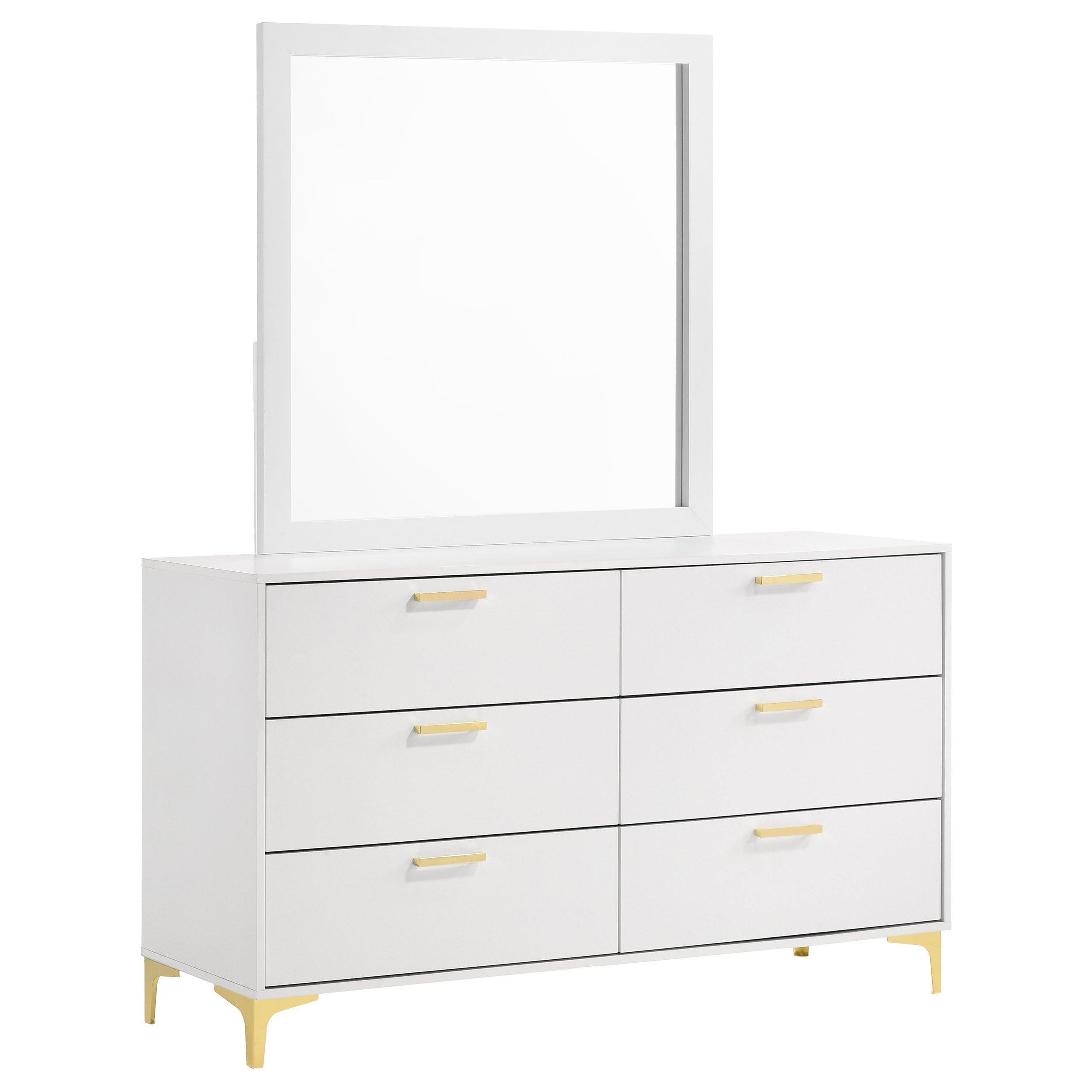 Kendall 6-drawer Dresser with Mirror White – Best Price