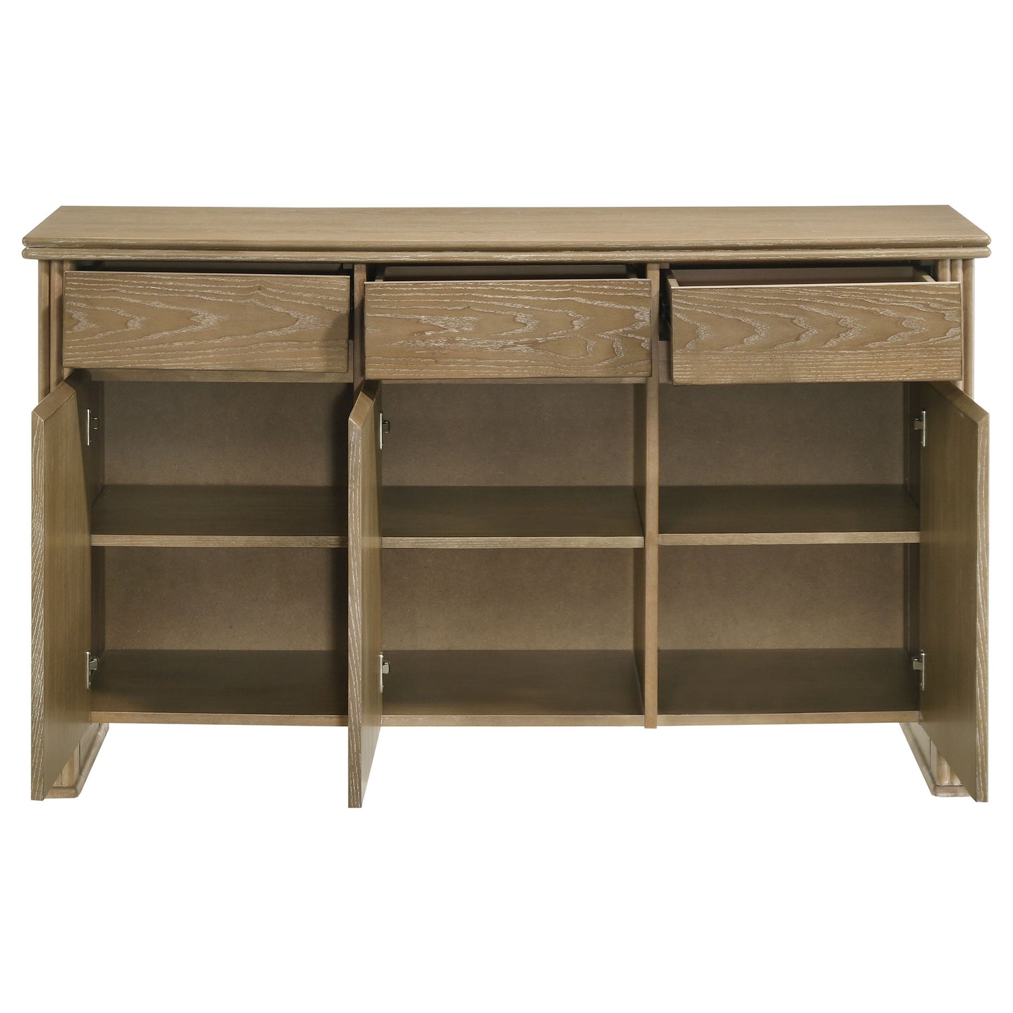 Adina 3-door 59-inch Sideboard Server Distressed Light Brown