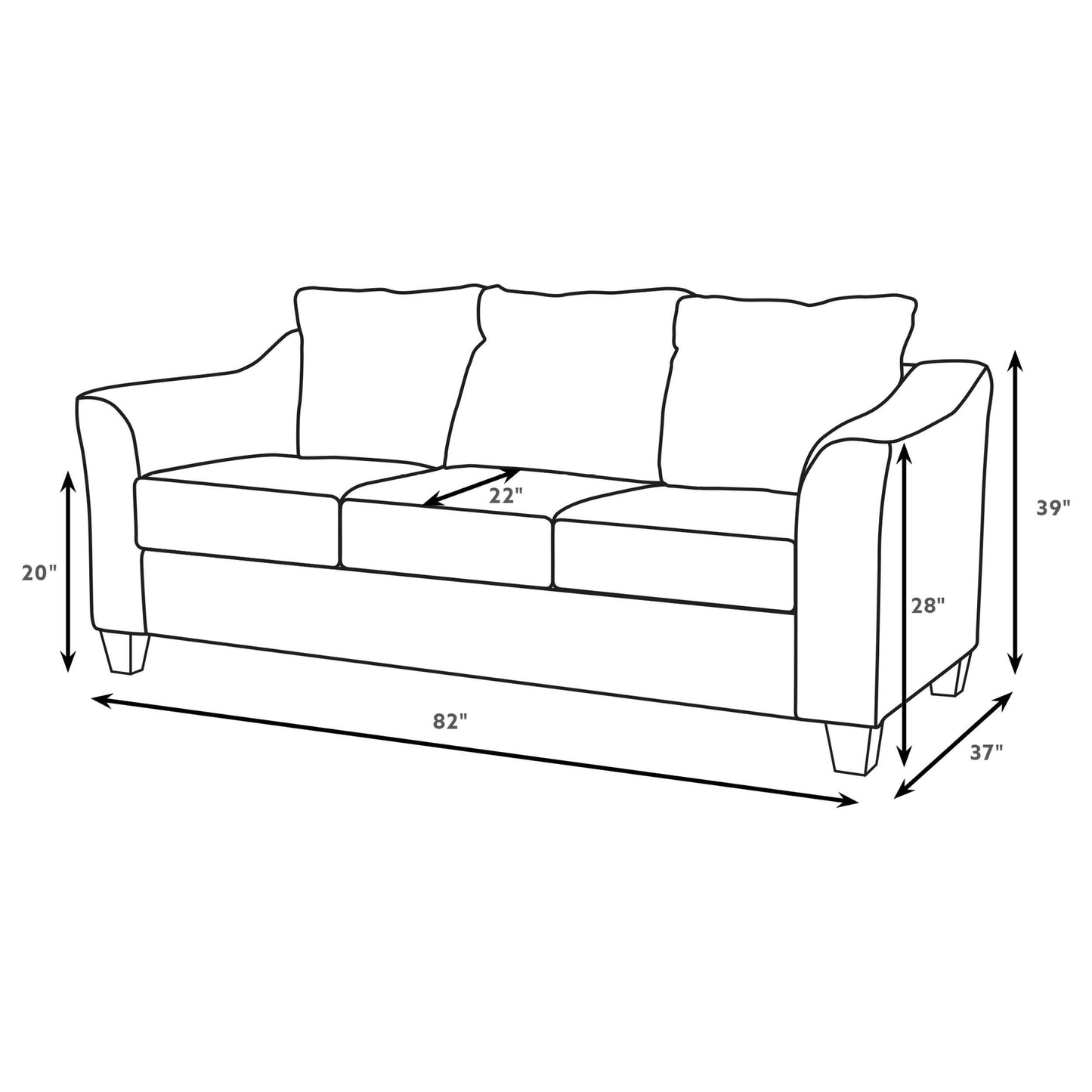 Salizar 3-piece Upholstered Flared Arm Sofa Set Sand