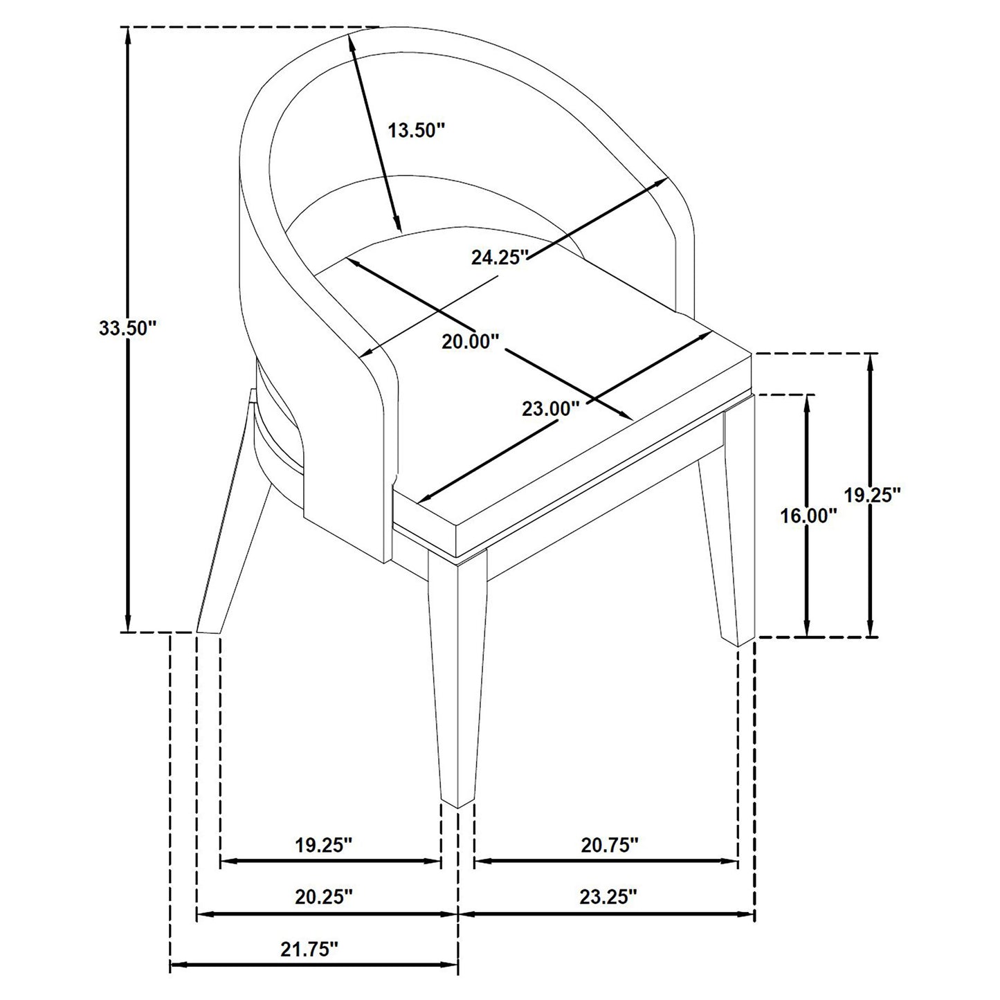 Leandro 5-piece Round Dining Table Set Burnished Black