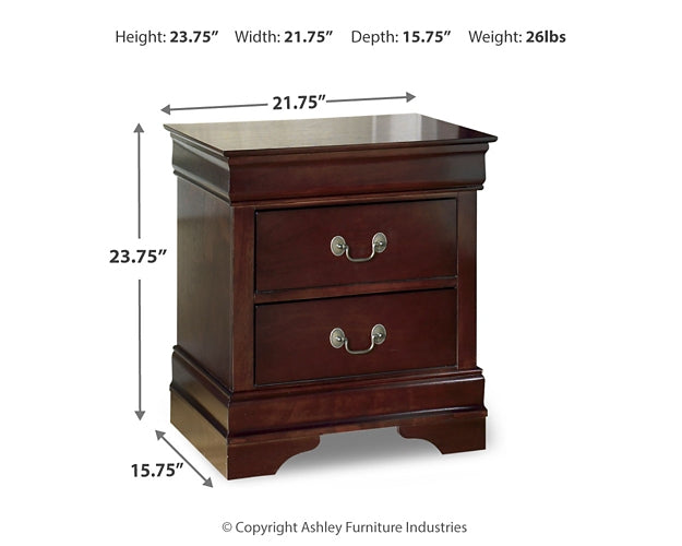 Alisdair Sleigh Bed With Mirrored Dresser, Chest And Nightstand