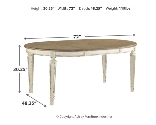 Realyn Dining Table and 6 Chairs