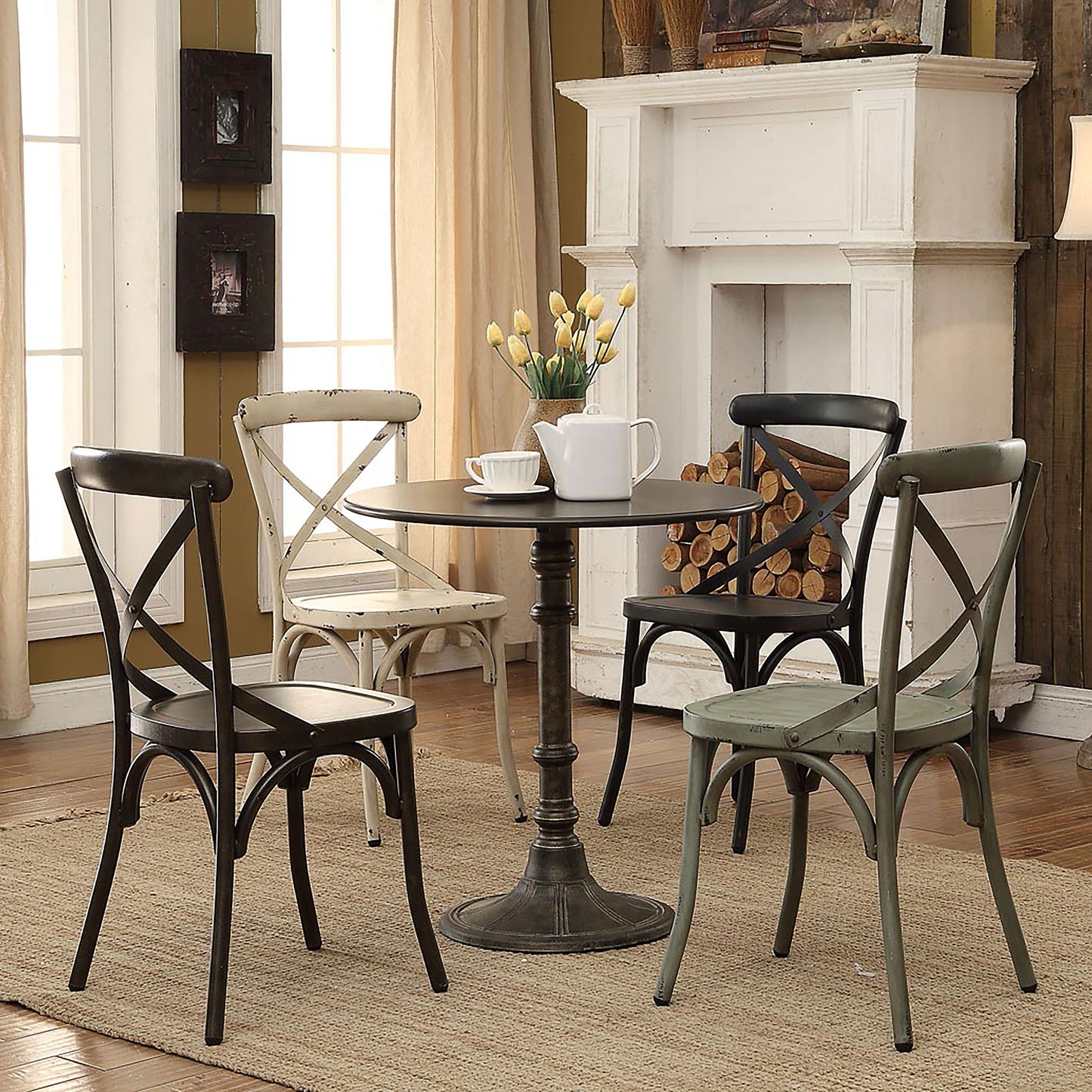 Oswego Round Bistro Dining Table Bronze