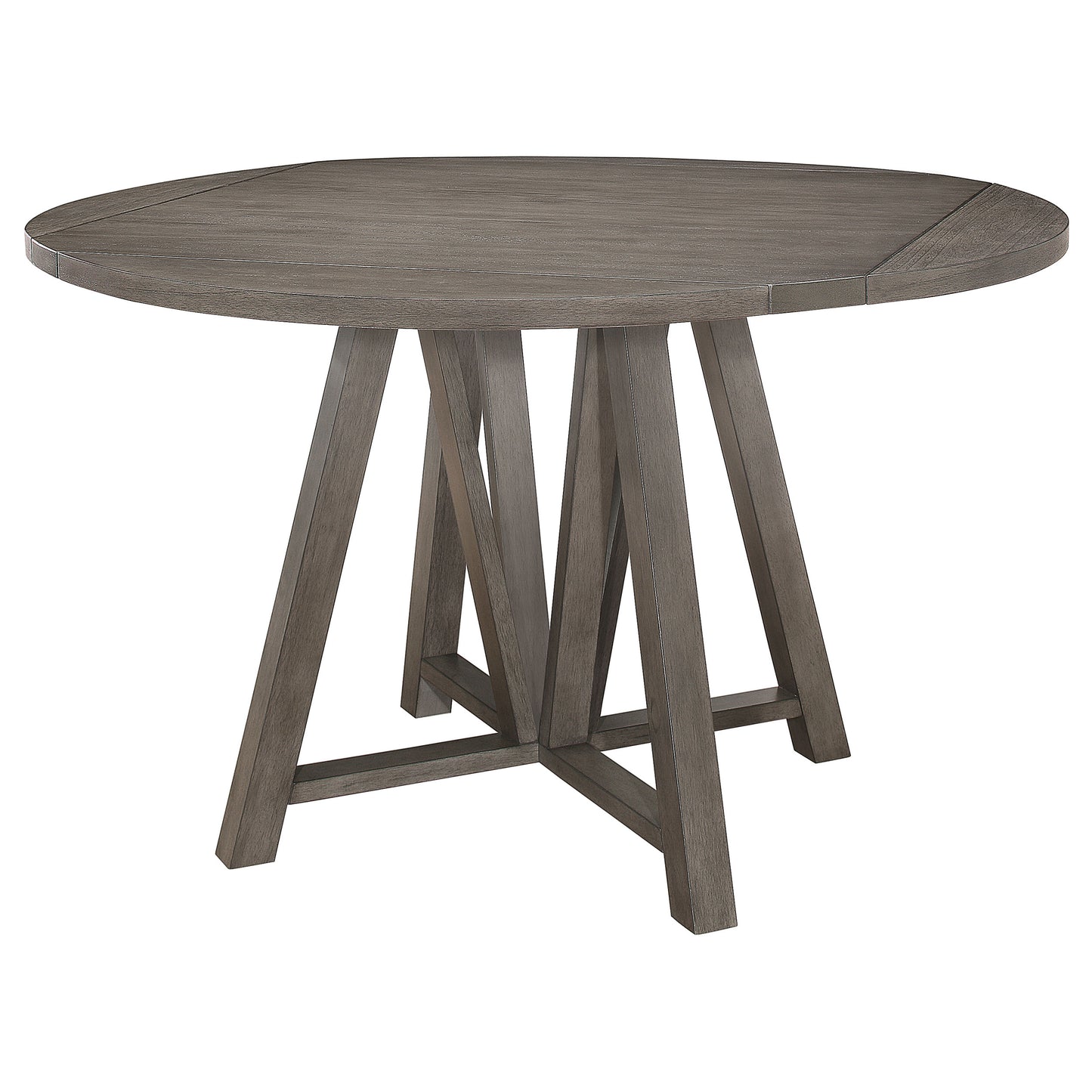 Athens Round Counter Height Table with Drop Leaf Barn Grey