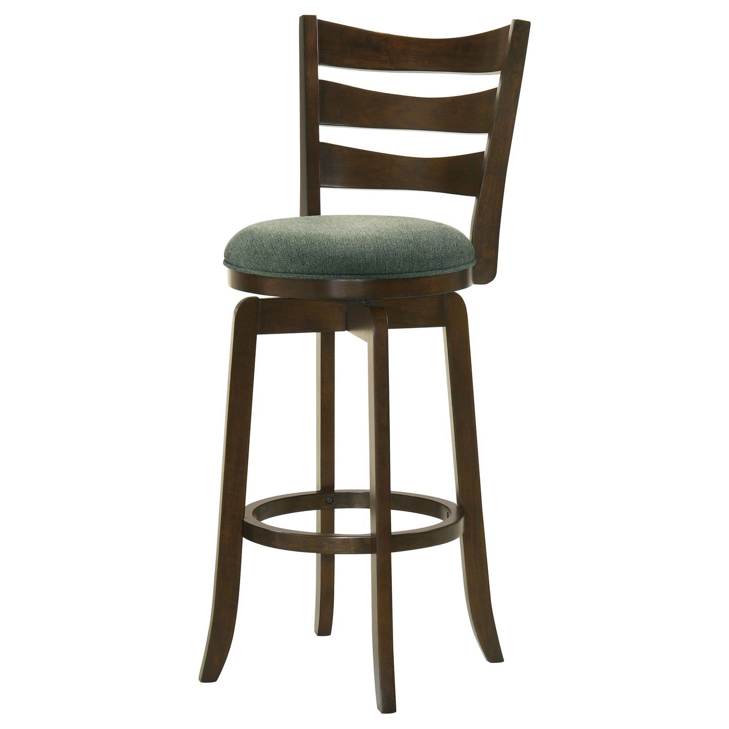 Murphy Ladder Back Pub Height Swivel Bar Stool Dark Cherry and Hunter Green