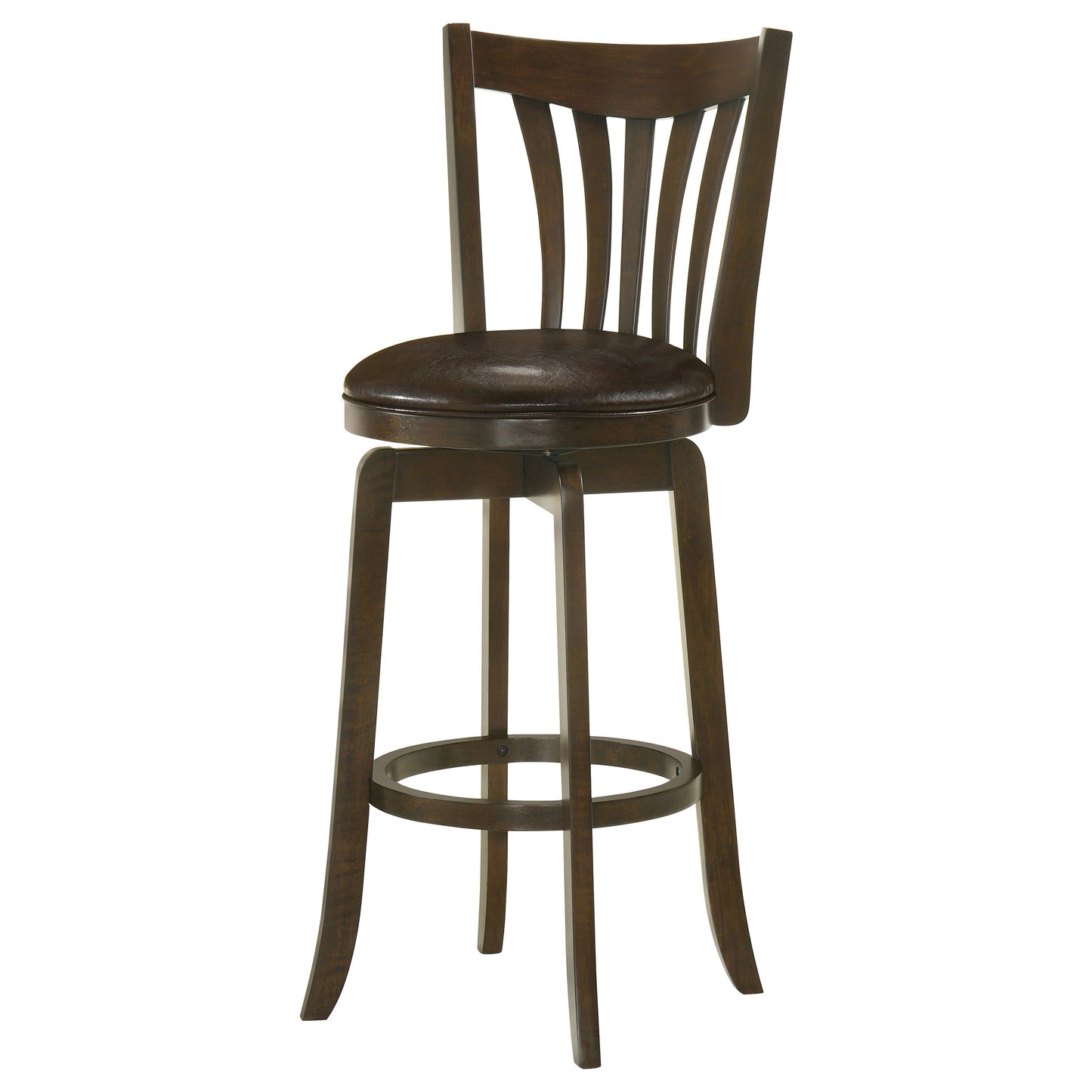 Lambert Pub Height Swivel Bar Stool with Upholstered Seat Dark Cherry