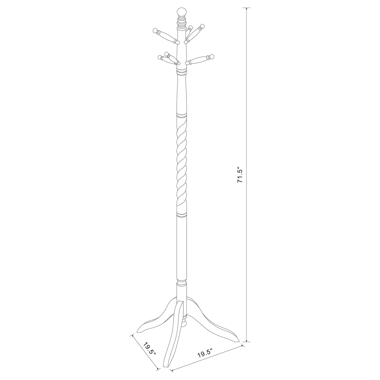 Riona 2-tier Coat Rack Merlot