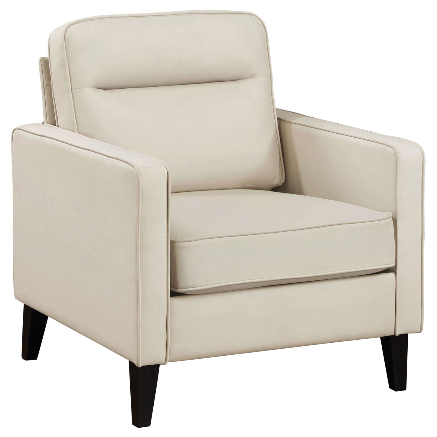 Jonah Upholstered Track Arm Accent Club Chair Ivory