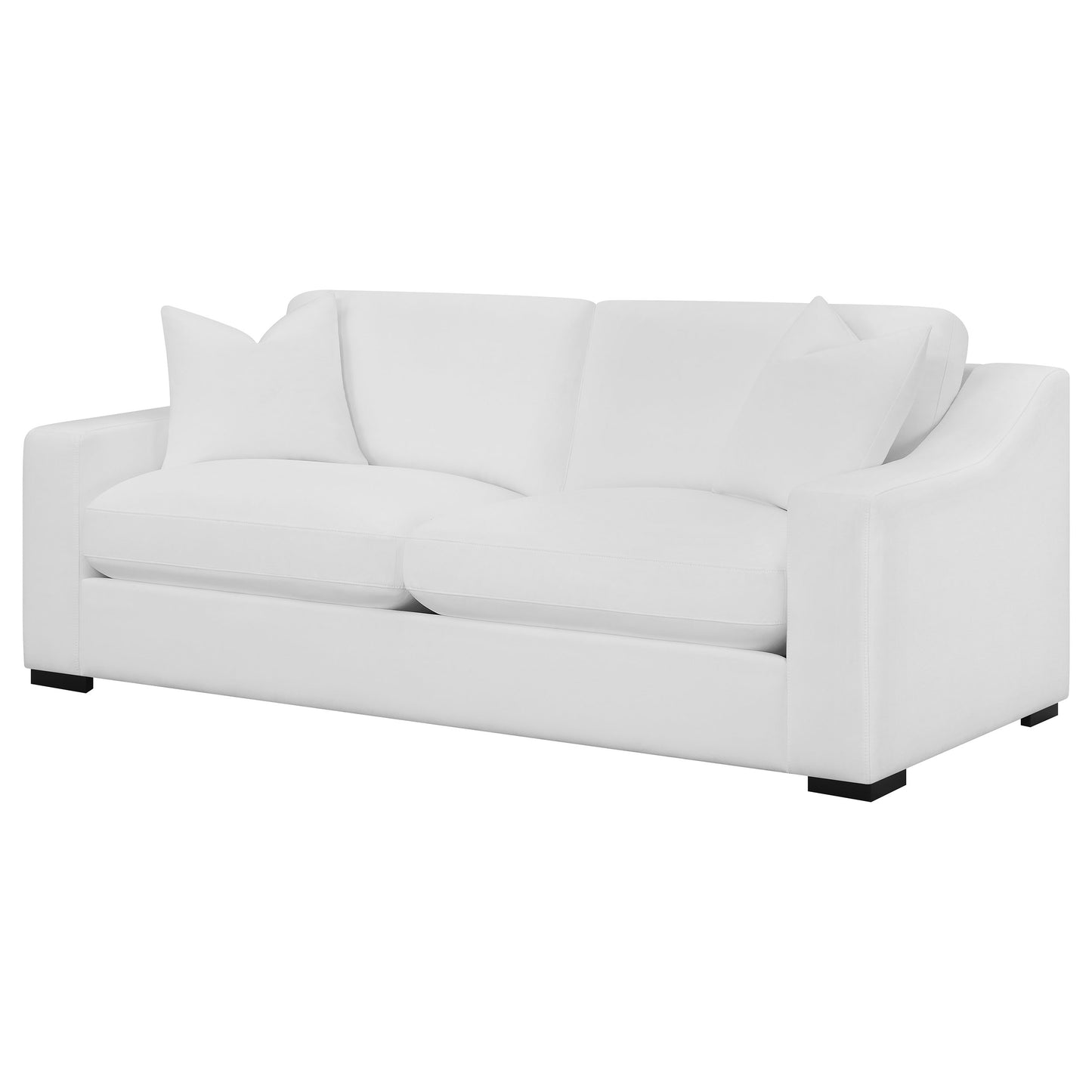 Ashlyn Upholstered Sloped Arms Sofa White