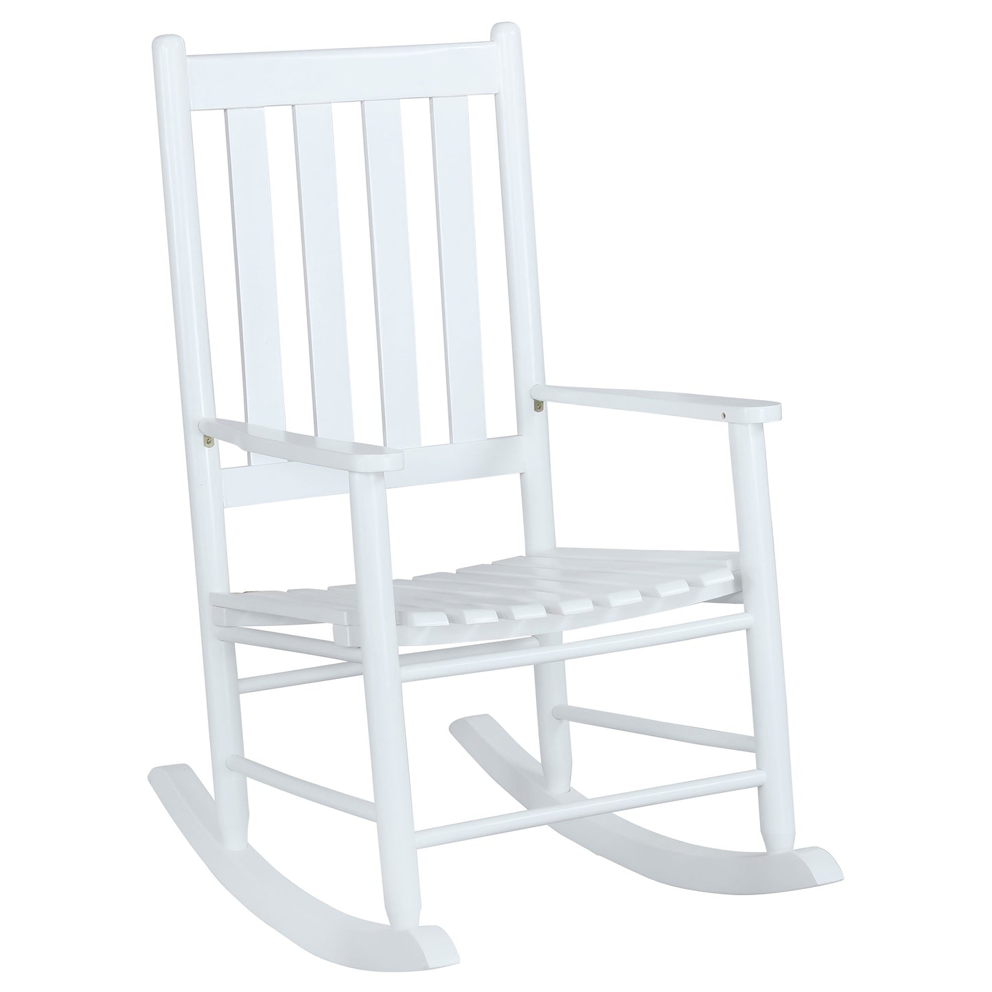 Annie Slat Back Wooden Rocking Chair White