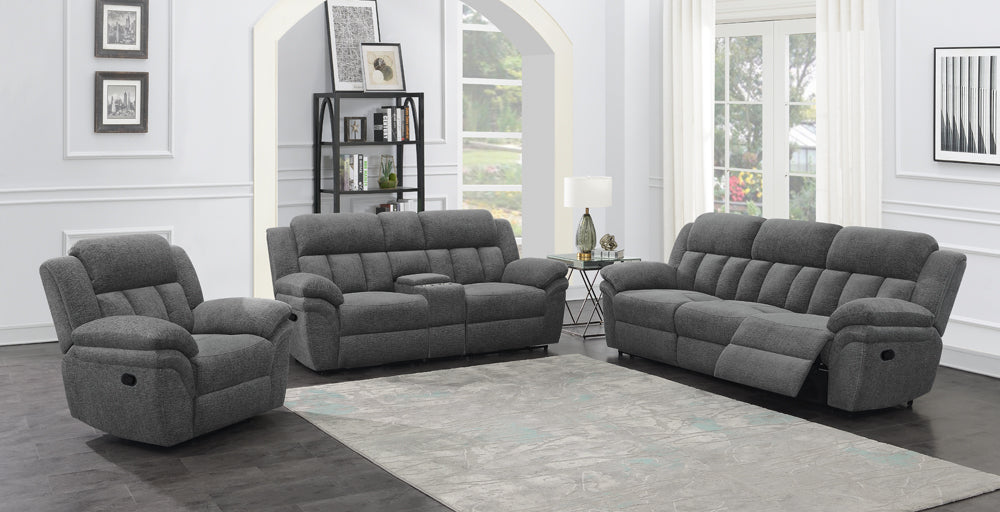 Bahrain Upholstered Glider Recliner Charcoal