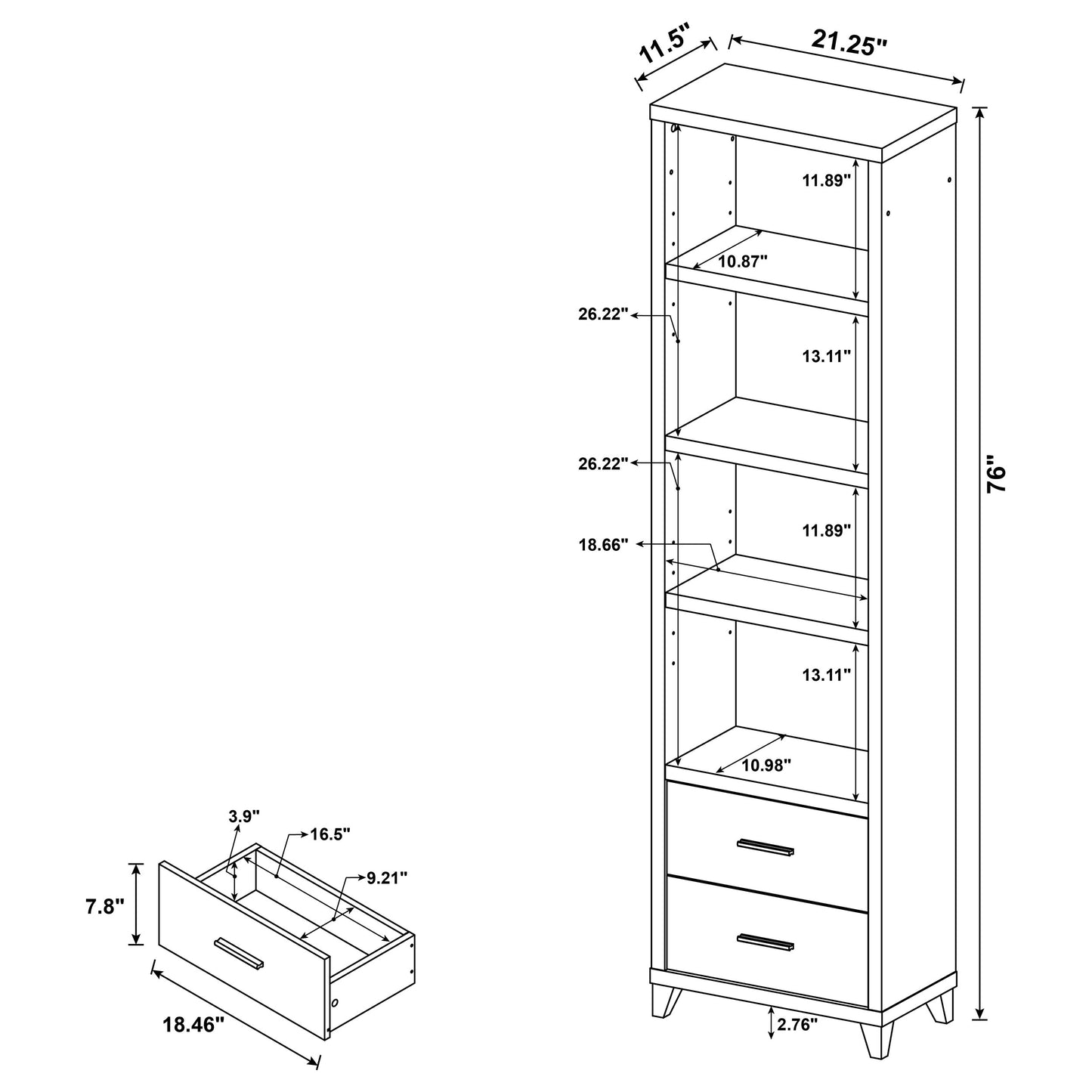 Lewes 4-piece Entertainment Center Cappuccino