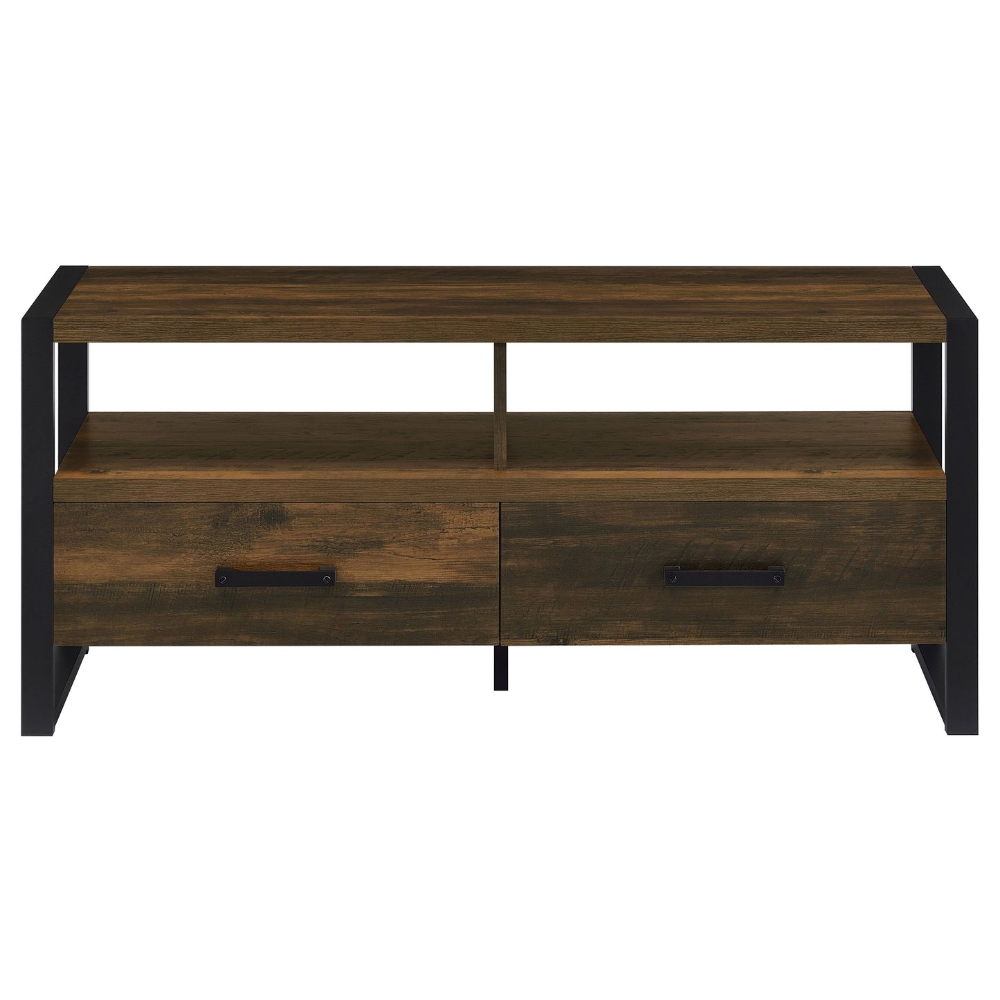 James 2-drawer Composite Wood 48" TV Stand Dark Pine