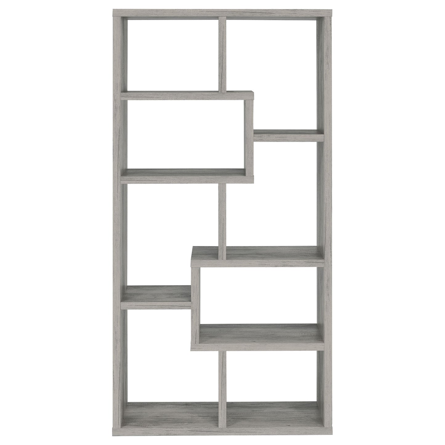 Theo 10-shelf Bookcase Grey Driftwood