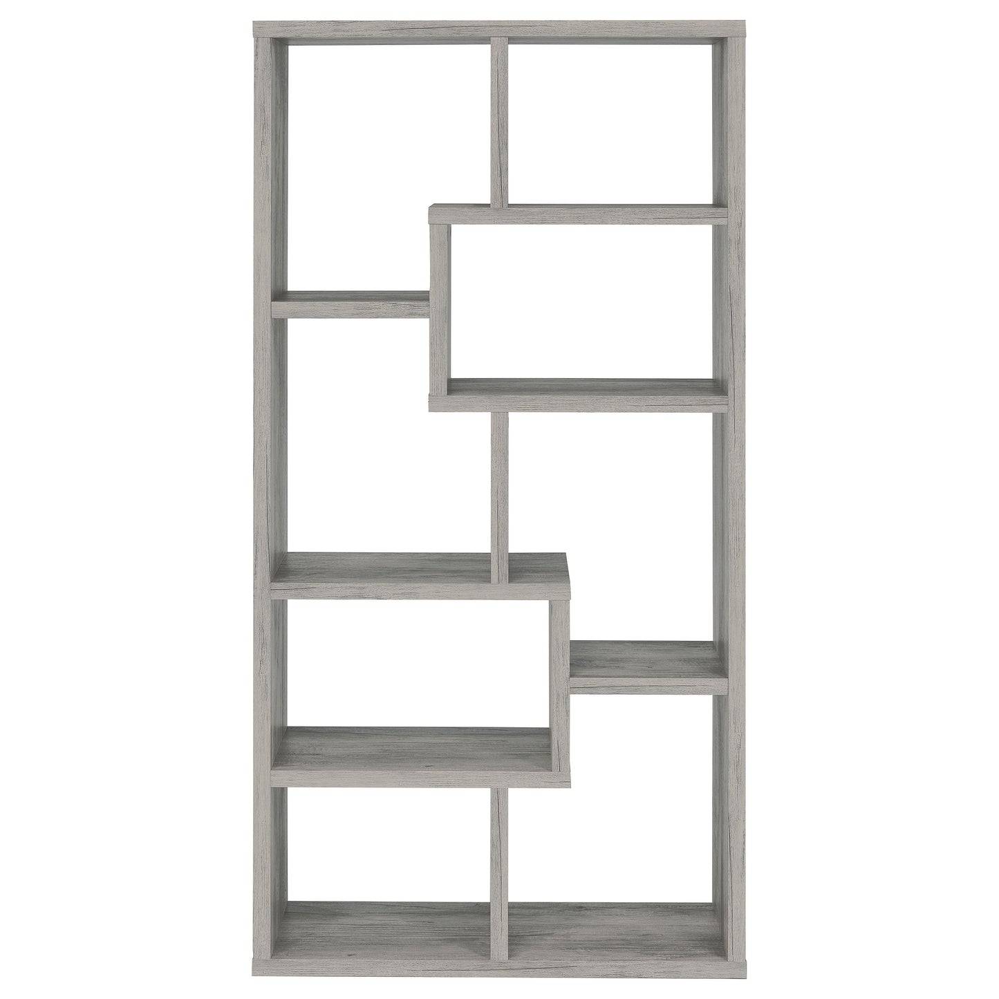 Theo 10-shelf Bookcase Grey Driftwood