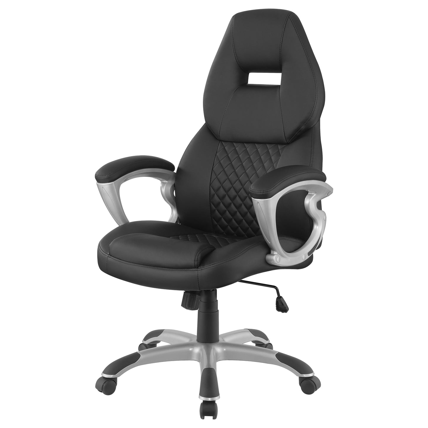 Bruce Adjustable Height Office Chair Black and Silver