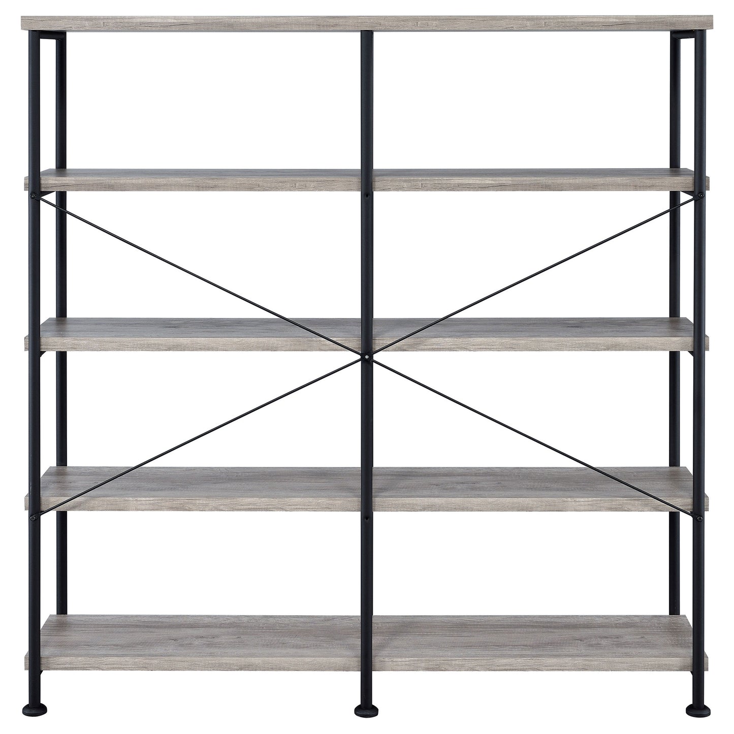 Analiese 4-shelf Open Bookcase Grey Driftwood