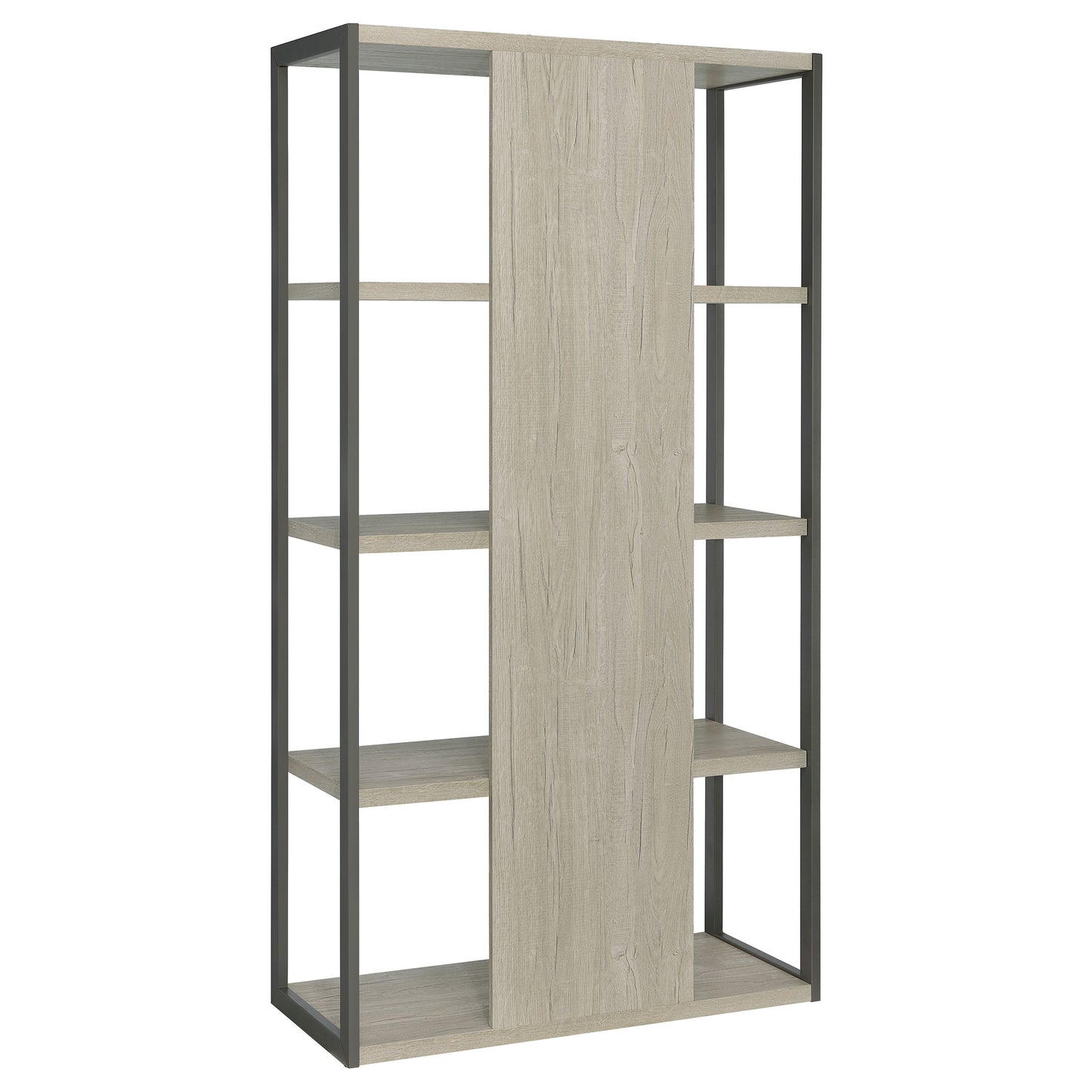 Loomis 4-shelf Bookcase Whitewashed Grey