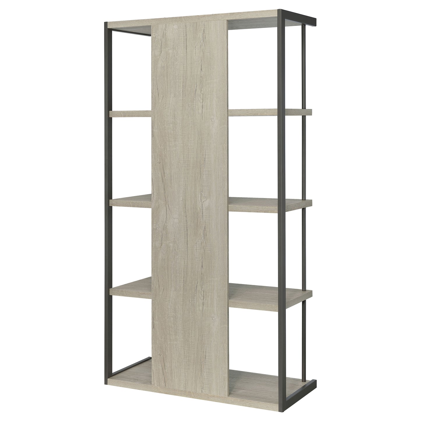 Loomis 4-shelf Bookcase Whitewashed Grey