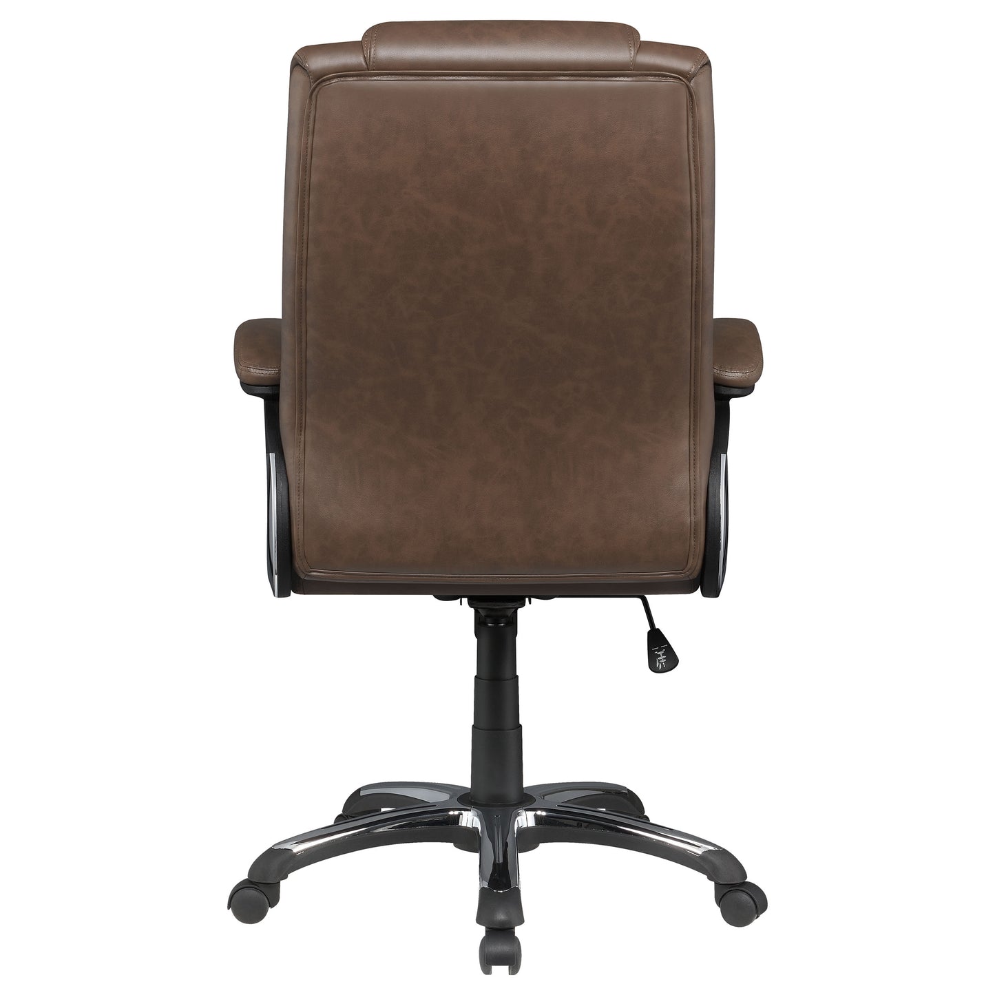 Nerris Adjustable Height Office Chair with Padded Arm Brown and Black