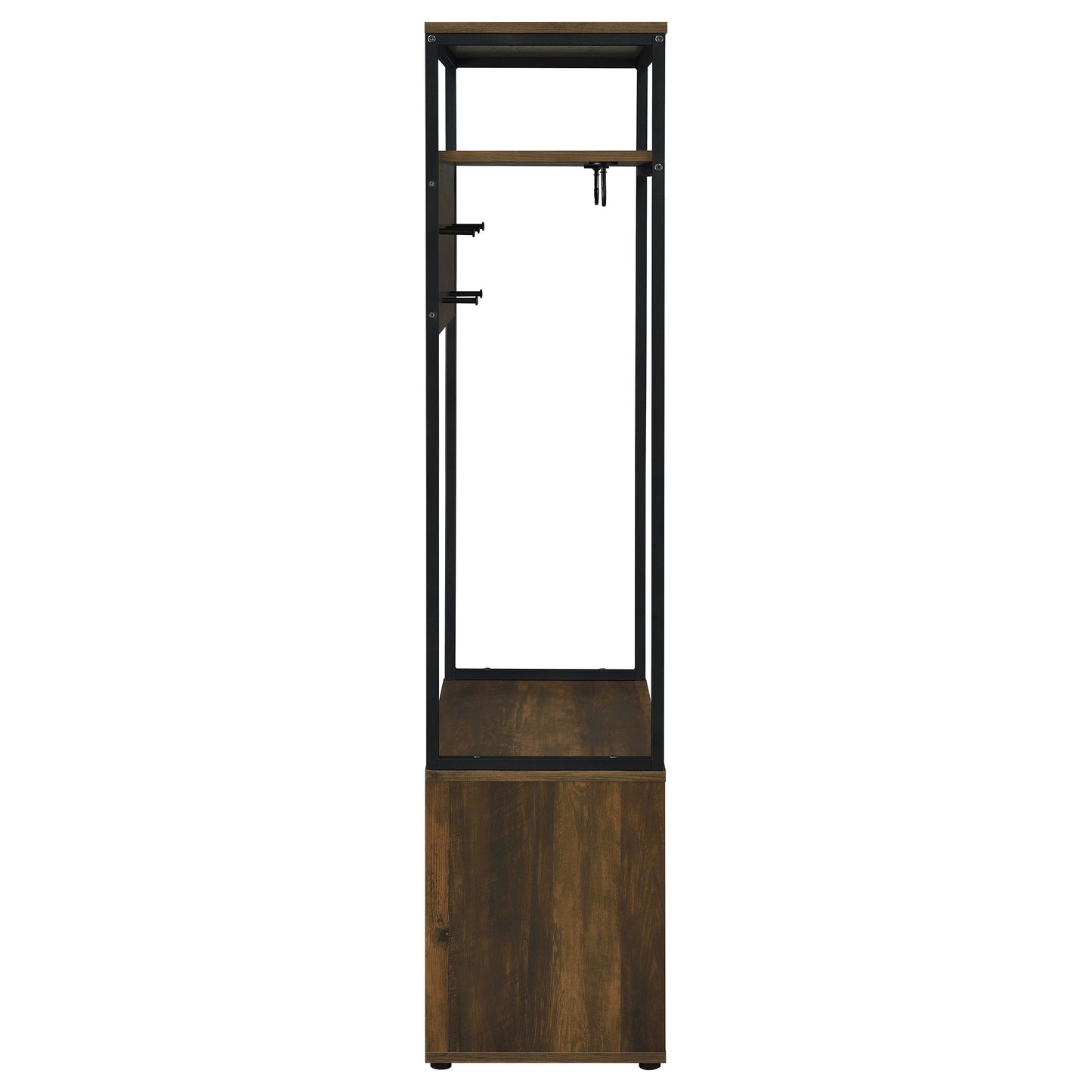 Quincy 2-door Engineered Wood Hall Tree Dark Pine and Black