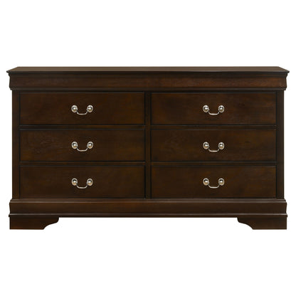 Louis Philippe 4-piece Twin Bedroom Set Cappuccino