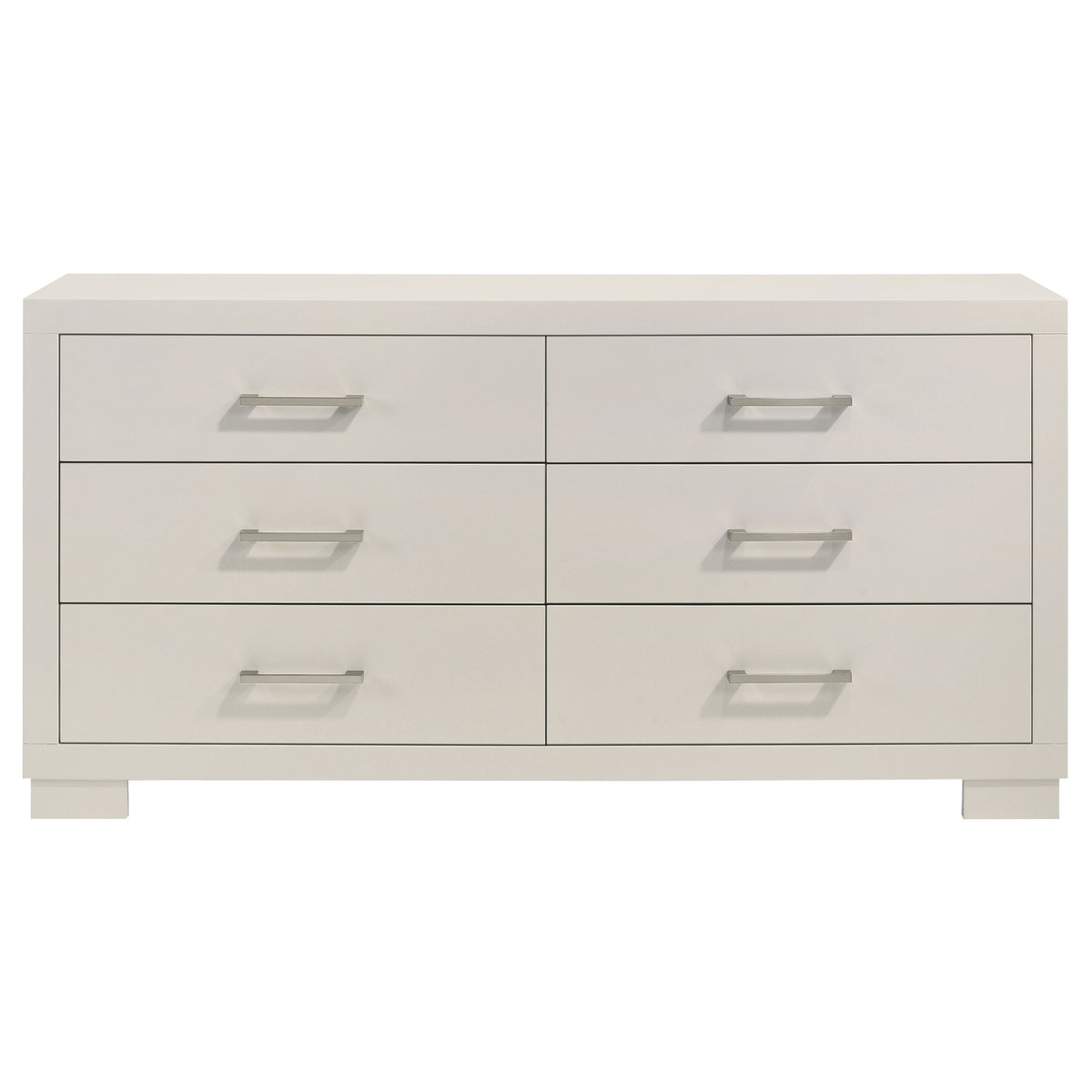 Jessica 6-piece Eastern King LED Bedroom Set Snow White