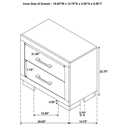 Jessica 6-piece Eastern King LED Bedroom Set Snow White