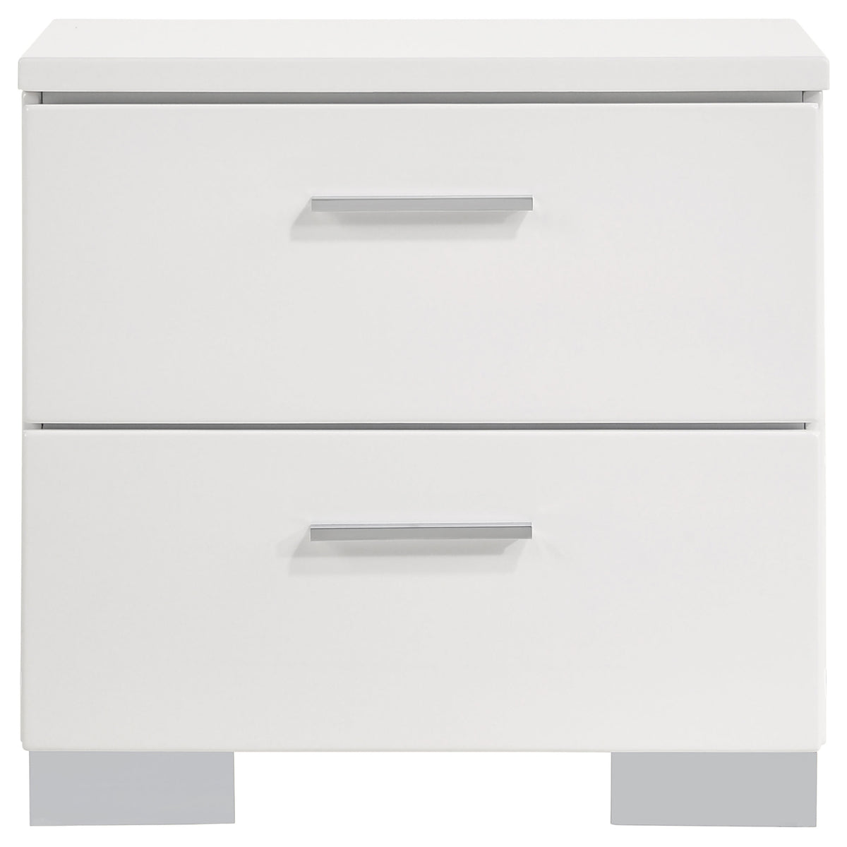 Felicity 5-piece Eastern King Bedroom Set White High Gloss