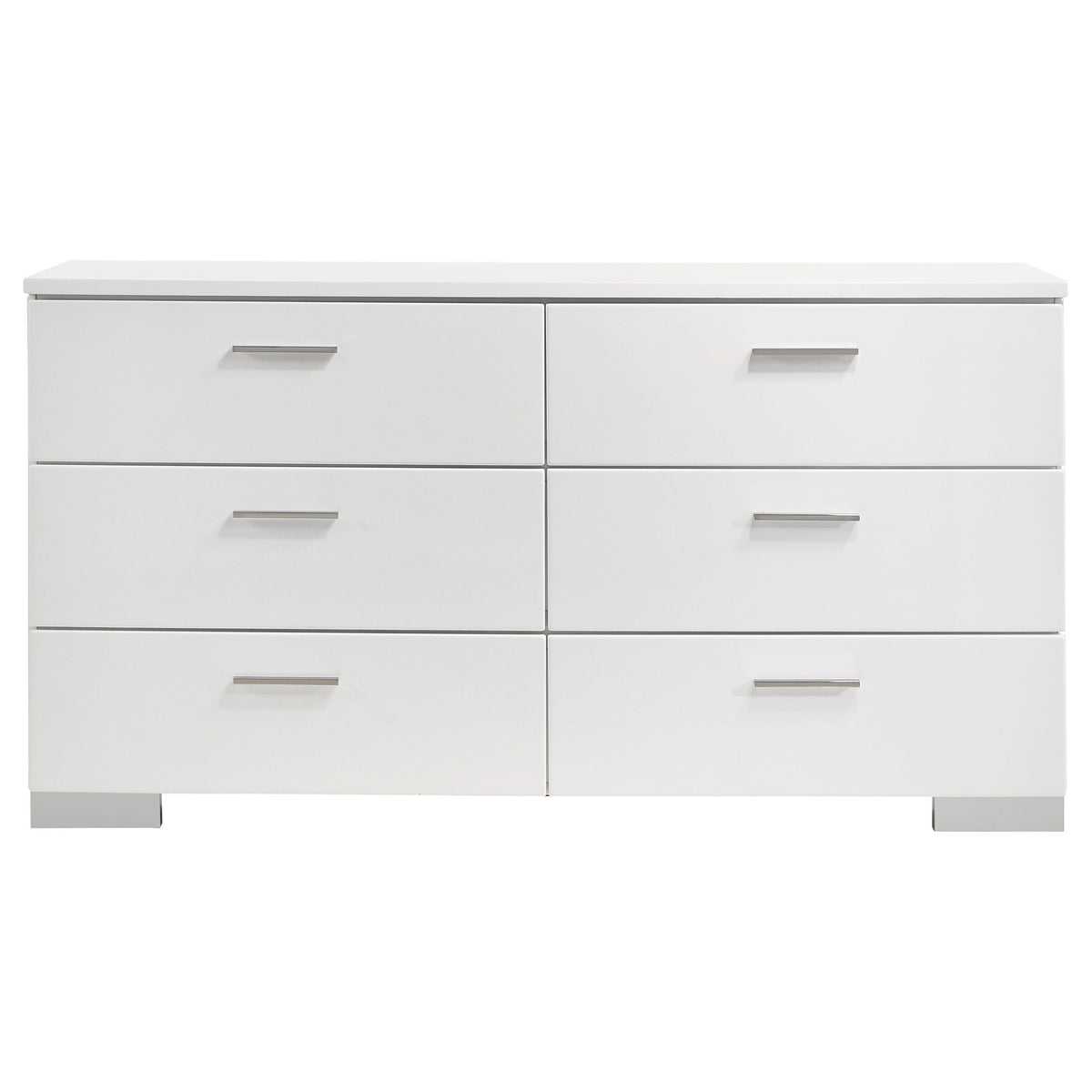 Felicity 4-piece California King Bedroom Set White High Gloss