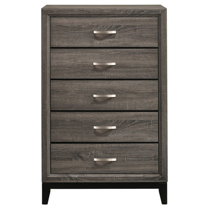 Watson Five-piece Twin Bedroom Set Grey Oak