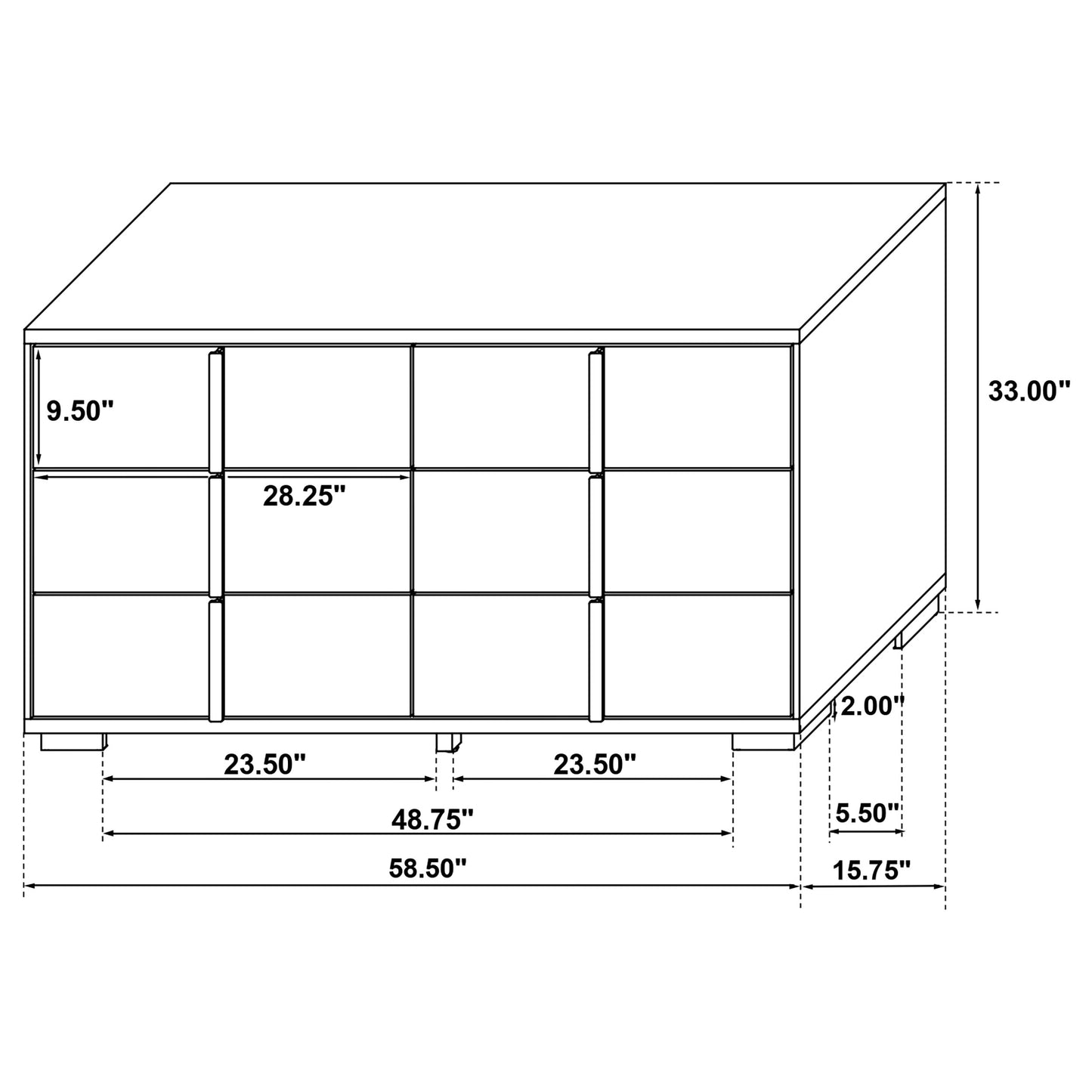 Marceline 5-piece Twin Bedroom Set Black