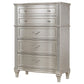 Evangeline 6-drawer Chest Silver Oak