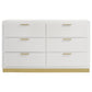 Caraway 6-drawer Dresser White