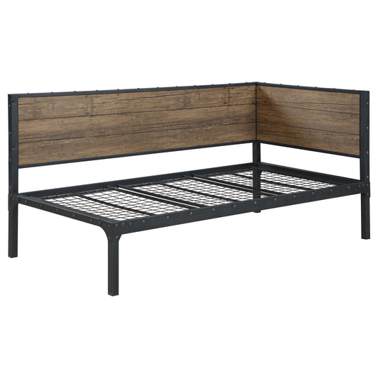 Getler Metal Twin Daybed Weathered Chestnut