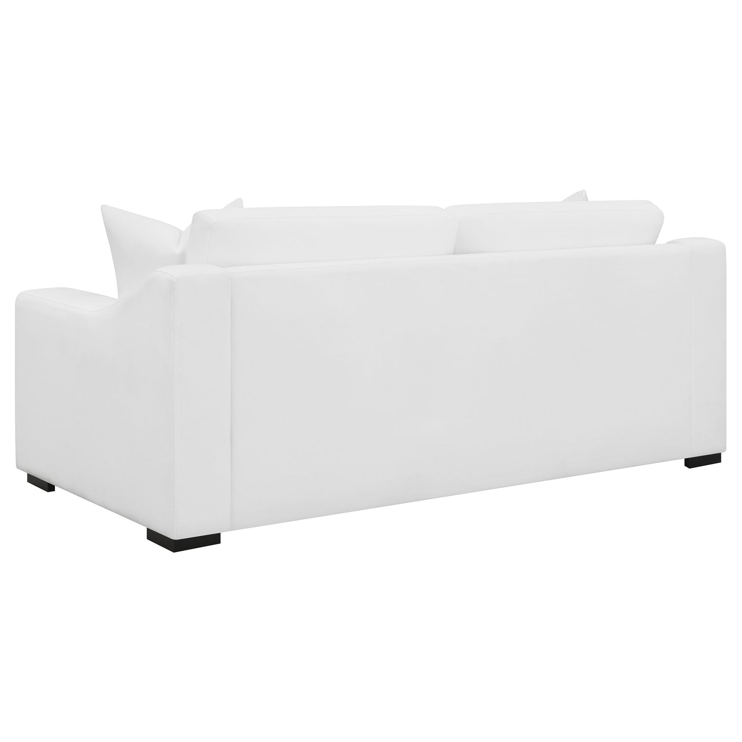 Ashlyn 3-piece Upholstered Sloped Arms Living Room Set White