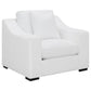 Ashlyn 3-piece Upholstered Sloped Arms Living Room Set White