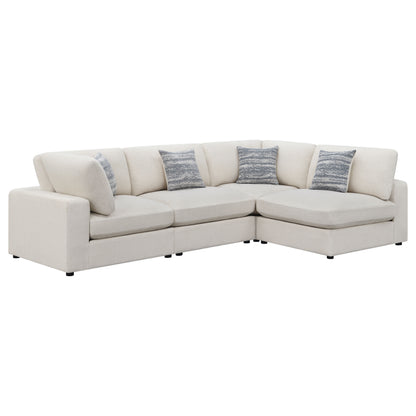 Serene 4-piece Upholstered Modular Sectional Sofa Beige