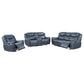 Sloane 3-piece Upholstered Motion Reclining Sofa Set Blue