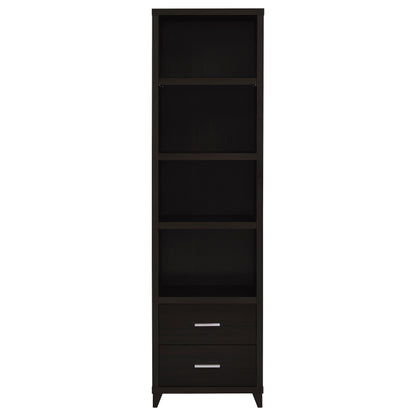 Lewes 4-shelf Engineered Wood Media Tower Cappuccino