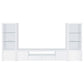 Jude 2-door 79" TV Stand With Drawers White High Gloss