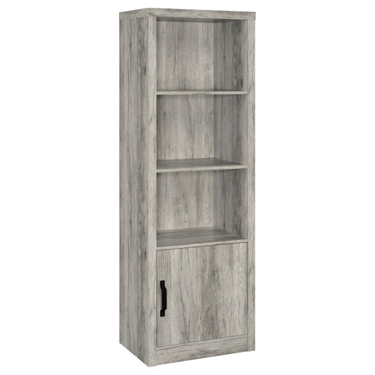 Burke 4-shelf Engineered Wood Media Tower Grey Driftwood