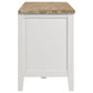 Hollis 2-door Wood 67-inch TV Stand with Drawer Brown and White