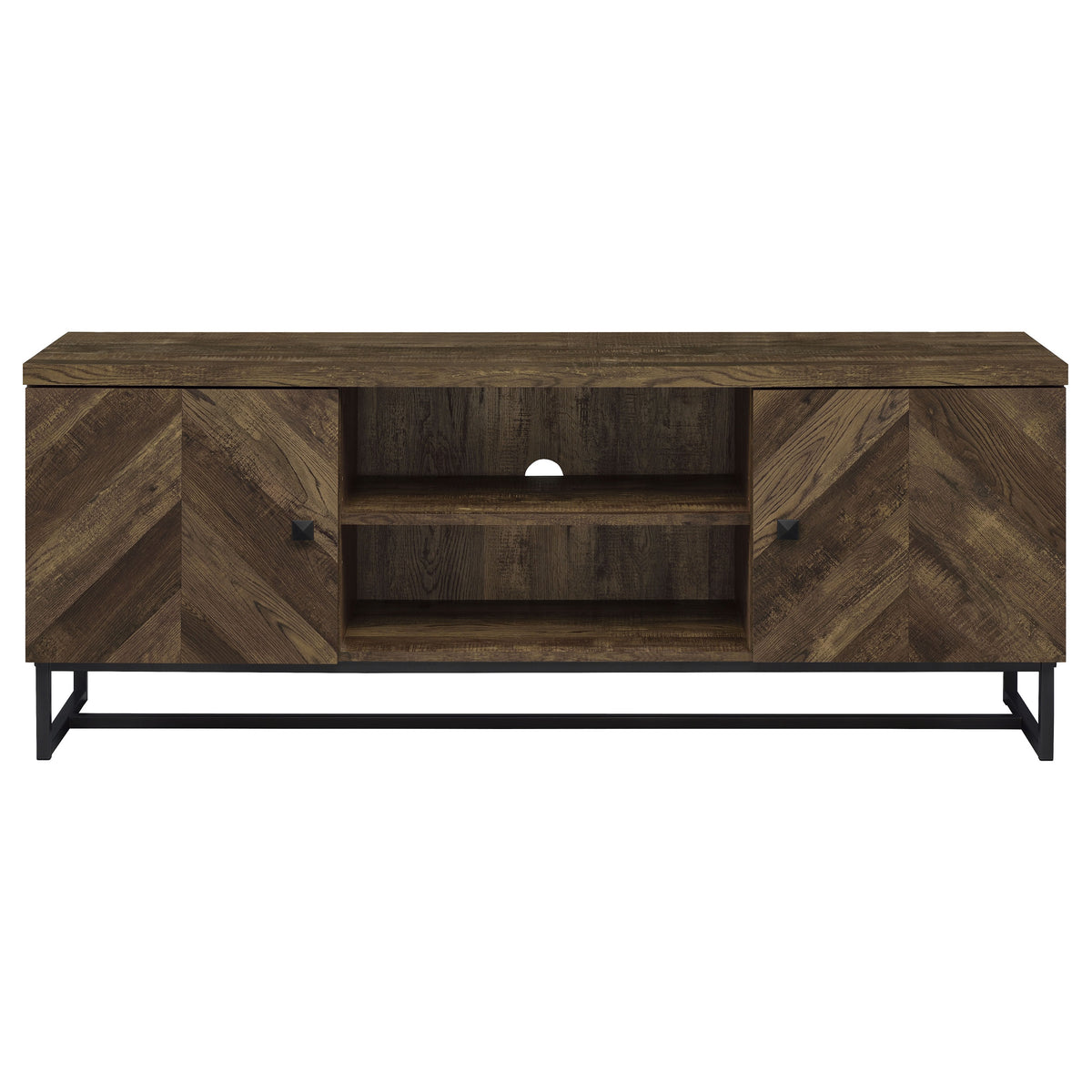 Myles 2-door Engineered Wood 60-inch TV Stand Rustic Oak