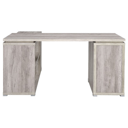 Yvette 60-inch 3-drawer L-Shape Computer Desk Grey Driftwood