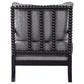 Blanchett Upholstered Bobbin Accent Chair Grey and Cappuccino